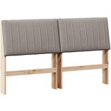 vidaXL Tapecirano vzglavje Taupe 160 cm Masivno borovo les, (5000109648) | Shoptok.si