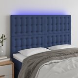  LED uzglavlje plavo 144x5x118/128 cm od tkanine | shoptok.hr