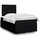  Krevet box spring s madracem crni 120 x 190 cm od tkanine | shoptok.hr