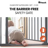 Hauck zaštitna ograda Clear Step 2 Set +9 cm produžetak- Dark Grey | shoptok.hr