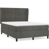  The Living Store Box spring posteljni z vzmetnico temno siv 140x190 cm žamet - Box Spring Postelja, (21445723) | Shoptok.si