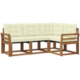  Set vanjskih sofa 4 kom. Prirodna i krem Smeđa 190 x 130,5 x 73 cm | shoptok.hr
