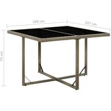  Vrtni stol sivi 109 x 107 x 74 cm od poliratana i stakla | shoptok.hr