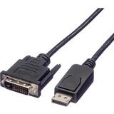 Roline DisplayPort / DVI adapterski kabel DisplayPort vtič\, DVI-D 24+1-polni vtič 1.00 m črna 11.04.5613 zaščiten DisplayPort kabel, (20418862) | Shoptok.si