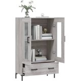  Visoka komoda siva boja hrasta 69,5x31x115 cm konstruirano drvo | shoptok.hr