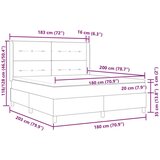  Postelja z vzmetnico Temno siva 180x200 cm Tkanina, (22050373) | Shoptok.si