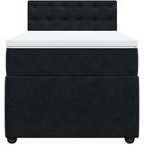 vidaXL Box spring krevet s madracem crni 100x200 cm baršunasti | shoptok.hr