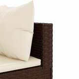  10-dijelni set vrtnih sofa od poliratana s jastucima smeđi | shoptok.hr