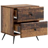  Noćni ormar s ladicama 2 pcs Staro drvo 43 x 34 5 x 47 5 cm | shoptok.hr