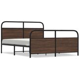 Metalni okvir kreveta bez madraca smeđa boja hrasta 150x200 cm | shoptok.hr