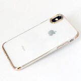 Nillkin elegance tanek silikonski ovitek za Samsung Galaxy A51 A515 - prozoren z zlatim robom | Shoptok.si
