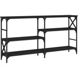 Maison Chic konzolna miza - miza ob steni črna 150x29x76,5 cm inženirski les, (21785997) Cene