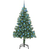 vidaXL Božično drevo med 300 LED z stojalom Zelena 180 cm PVC | Shoptok.si