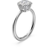Swarovski Prstan srebrna / bela | Shoptok.si