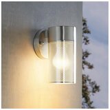 Eglo fantecolo spoljna zidna lampa/1, e27, 40w, ip44, nehrđajući čelik/staklo | Eponuda.com