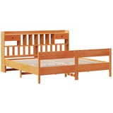  Krevet s regalom za knjige bez madraca 200x200 cm od borovine | shoptok.hr