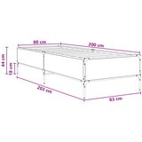  Krevetna konstrukcija Hrast artisan 80 x 200 cm | shoptok.hr