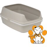 Moderna lift to sift warm gray large, otvoreni toalet za mačke sa sitom, sivi Cene