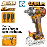 Ingco ciwli20451 aku udarni odvijač 1/2" 405nm solo super ( CIWLI20451 ) Cene
