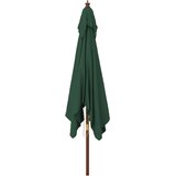  Vrtni suncobran s drvenim stupom zeleni 300 x 300 x 273 cm | shoptok.hr