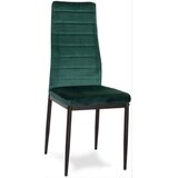  Set od 4 stolice s oblikovanim naslonom od zelenog baršuna | shoptok.hr