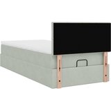  Okvir kreveta s madraca svijetlosivi 90x200cm baršunasti | shoptok.hr