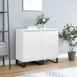 vidaXL Komoda 2 kosa visok sijaj bela 40x35x70 cm inženirski les Cene