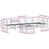  Vrtna sedežna garnitura 7-delna impregnirana trdna borovina, (21145483) | Shoptok.si