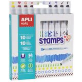 Apli Komplet flomastrov Duo Stamps, 10 barv in vzorcev | Shoptok.si