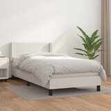 The Living Store Box spring postelja z vzmetnico bela 80x200 cm umetno usnje - Box Spring Postelja, (21516243) Cene