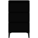  Noćni ormarić crni 40 x 35 x 70 cm od konstruiranog drva | shoptok.hr