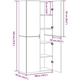  Highboard 2 pcs Crni hrast 80 x 42 x 185 cm | shoptok.hr