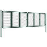  Dvorišna vrata - Vrtna vrata Čelik 400x100 cm Zelena - Zelena 400 x 100 cm | shoptok.hr