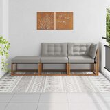  Sekcijski kavč z blazino 3 Kos Naravna in svetlo siva, (5000272094) | Shoptok.si