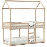 vidaXL krevet na kat s krovom 90 x 190 cm od masivne borovine | shoptok.hr