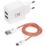 Xtorm Punjač - Uni 2xUSB - White - +MicroUSB cable 1m | shoptok.hr