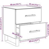  Noćni Ormari s ladicama 2 pcs Crni hrast 40 x 35 x 47.5 cm | shoptok.hr