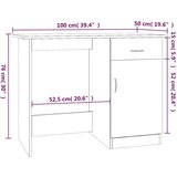 vidaXL Radni stol boja smeđeg hrasta 100x50x76 cm konstruirano drvo | shoptok.hr
