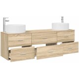  Set namještaja za kupaonicu 3 kom. Hrast sonoma Smeđa 49,5 x 44,5 x 65,5 cm | Shoptok.si