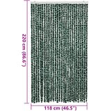  Zastor protiv muha zelena i bijela 118 x 220 cm od šenila | shoptok.hr