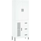 vidaXL Visoka omara bela 69,5x34x180 cm inženirski les | Shoptok.si