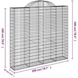  Lučne gabionske košare 5 kom 200x30x180/200cm pocinčano željezo | shoptok.hr