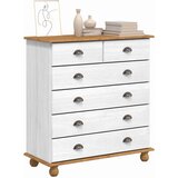  Komoda ASKIM Bijelo 91 x 40 x 95,5 cm Čvrsto borovo drvo | shoptok.hr
