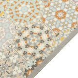  Kuhinjski tepih perivi pastelni šesterokuti 60x300cm baršunasti | shoptok.hr