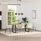  Blagovaonske stolice 6 kom krem baršunaste | shoptok.hr
