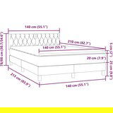  Box spring postelja z vzmetnico roza 140x210 cm žamet, (22011483) | Shoptok.si