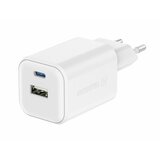 Swissten punjač GaN 45 W, 1x USB-C PD + 1x USB-A 18 W QC, bijeli Slike