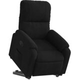  Naslonjač na podizanje crni od mikrovlakana | shoptok.hr