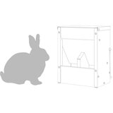  Hranilica za zečeve Crna 20 x 12 5 x 25 cm Hladno valjani čelik | shoptok.hr