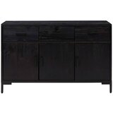  Komoda crna 110 x 35 x 70 cm od masivne borovine | shoptok.hr